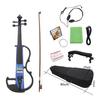 WGM New Full-Size Violin Set: Full-Size 4/4 Solid Wood Electric Silent Violin with Chin Rest, Ebony Fittings, Hard Case, Extra Strings, Audio Cable, R