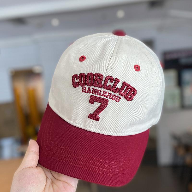 Fashion Patchwork Kids Baseball Cap Embroidered Letter Children Peaked Cap 3-8Years Boy Girl Duck Tongue Hat Baby Sunshade Visors