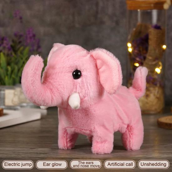Kids Electric Plush Animal Toy Walking Interactive Robot Elephant Sheep Alpaca Panda Plushie Toy Toddlers Educational Simulation Animal Toy