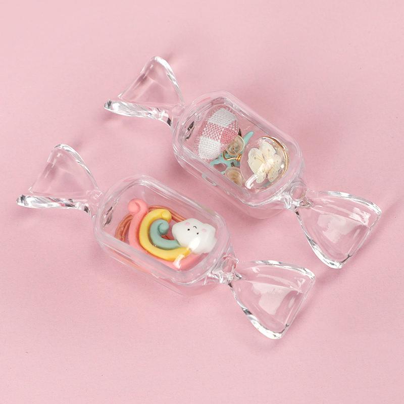 10 шт./компл. мини-пластиковая прозрачная коробка для конфет, симпатичный контейнер для хранения в форме конфет для украшения свадебного детского душа
