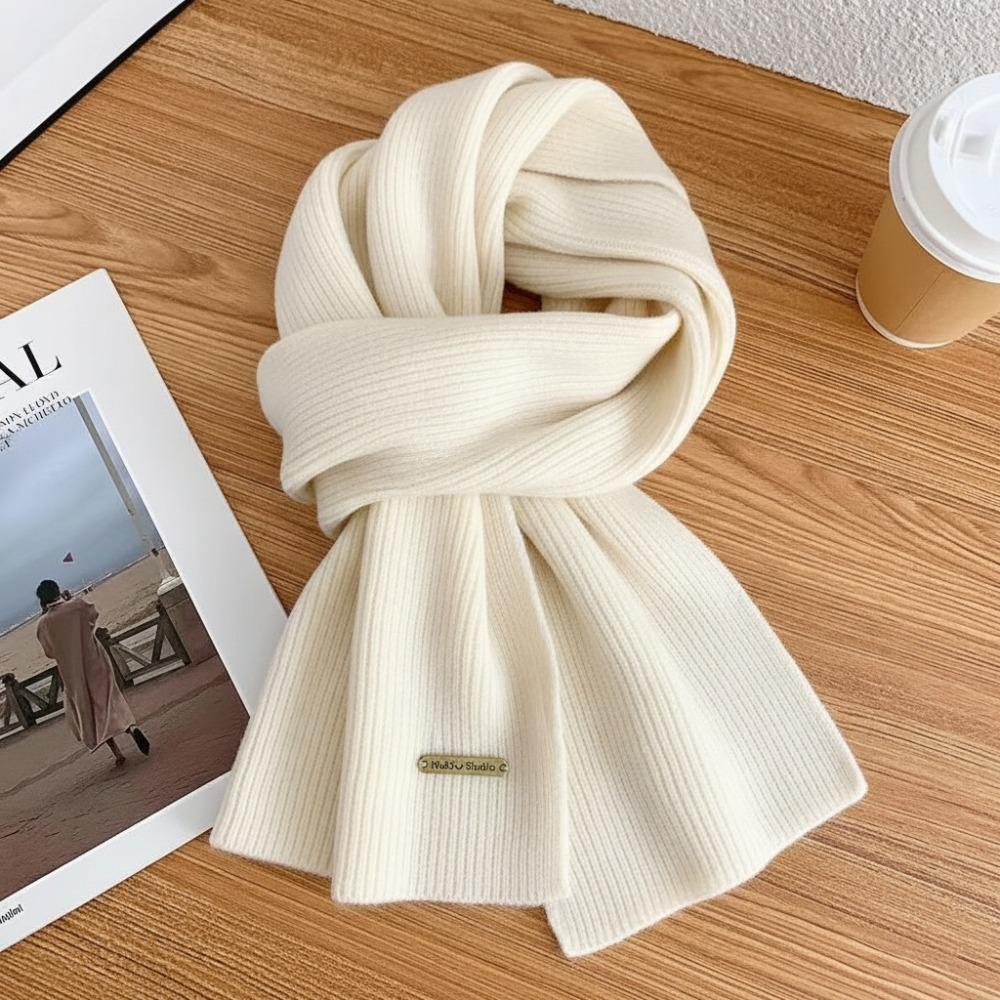 Thicken Cross Scarf Solid Color Neckerchief Neck Guard Shawl Neck Warmer Women