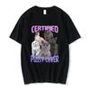 Certified Pussy Lover Cat Meme T Shirt Men Women Fashion Casual Short Sleeve Tshirt Fashion Vintage Oversized T-shirt Streetwear