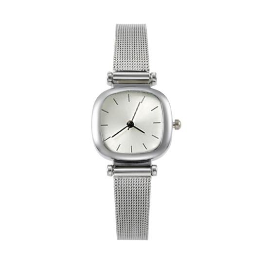 Женские наручные часы с квадратным циферблатом, регулируемым стальным ремешком, кварцевым механизмом, женские классические деловые наручные часы с браслетом, модные ювелирные изделия