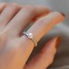 Temperament Charming Freshwater Pearl High-End Ring Personality Light Luxury Neutral Stacked Cold Wind Index Finger Ring Simple Style