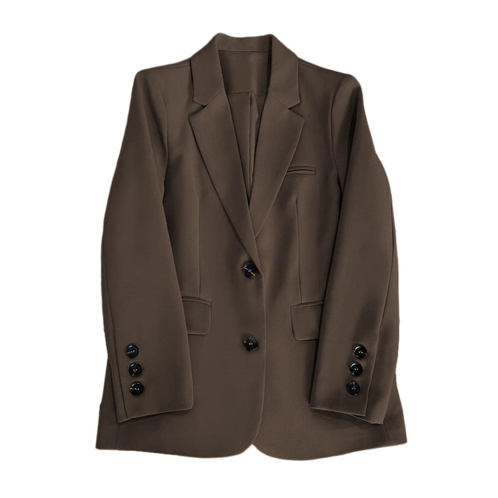 Женские модные жакеты с длинным рукавом на одной пуговице, элегантные женские блейзеры в деловом повседневном стиле