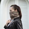 Unisex Solid Cashmere Plush Warm Winter Ring Scarf Women Men Knitted Full Face Mask Snood Neck Scarves Bufanda Thick Muffler New