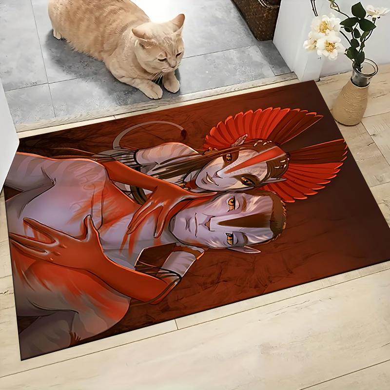 1Pc Fantasy Warrior Couple Carpet Rug Customizable Soft Washable Antislip Home Living Room Sofa Mats Personalized Rug 0917285