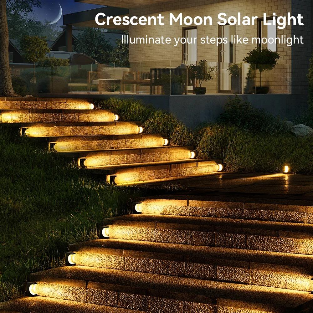 1PCS Solar Step Lights Outdoor Solar Stair Light IP65 Waterproof LED Garden Decoration Lamp For Patio Courtyard Driveway