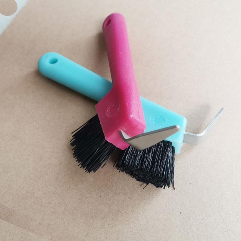 Крючок для копыт с мягкой резиновой ручкой, портативный, для лошадей, конные принадлежности, аксессуары для ухода