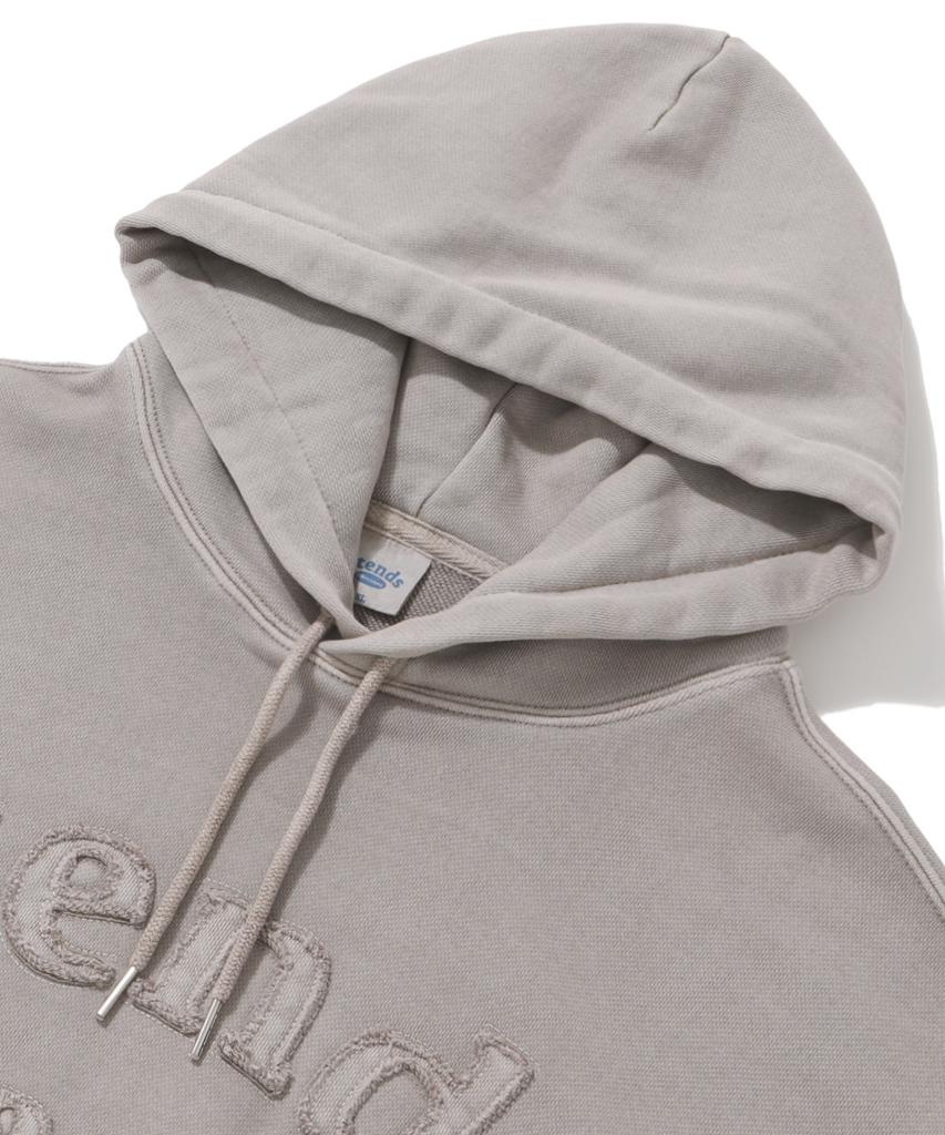 [M~4XL] Худи с логотипом Arch, пигментная печать_Бежевый