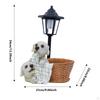 Уличный солнечный свет Ферма Собаки Фонарь Фигурка Мультяшная скульптура Полимерная статуя Садовое украшение для
