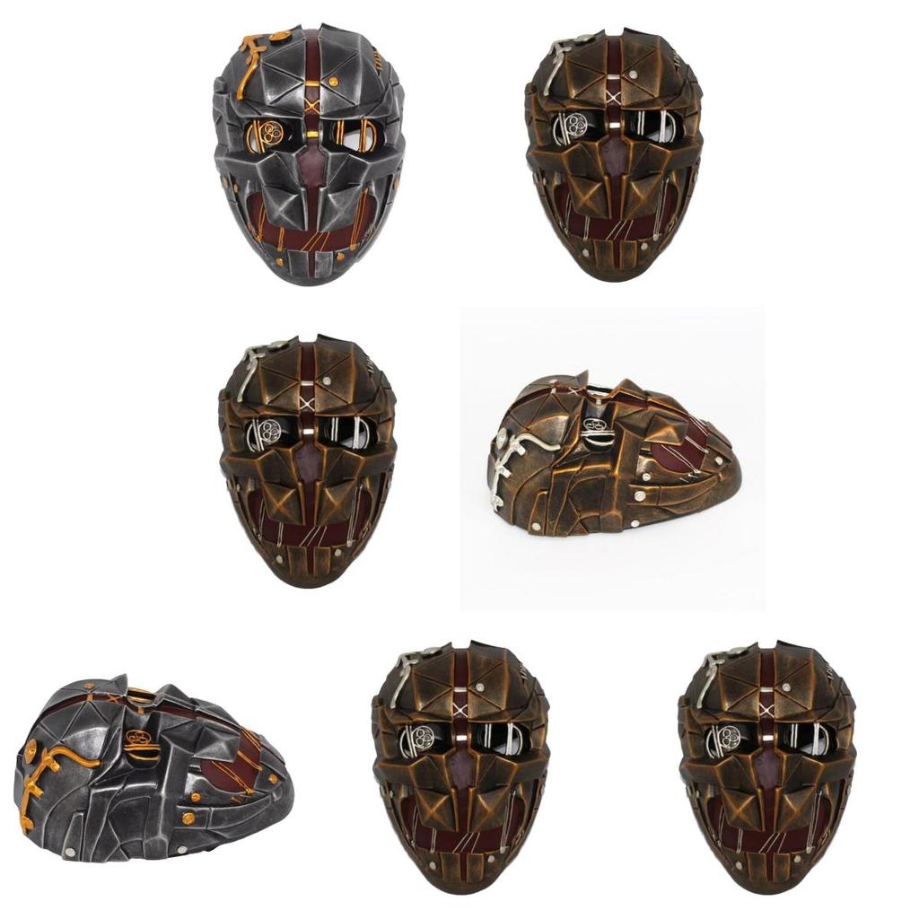 Маска Корво Аттано из Dishonored для ролевых игр, Хэллоуина, Рождества. Аксессуар. Смола. Серебряный и медный стили