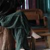 Johnature Женские винтажные осенние брюки с эластичной талией в стиле пэчворк, свободные брюки