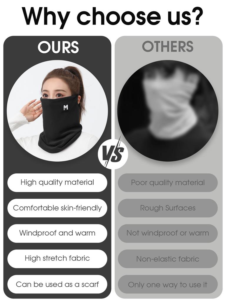Winter Neck Tube Face Mask Fishing Skating Running Sport Scarf Face Mask Camping Hiking Neck Warmer Warm Cycling Headwear