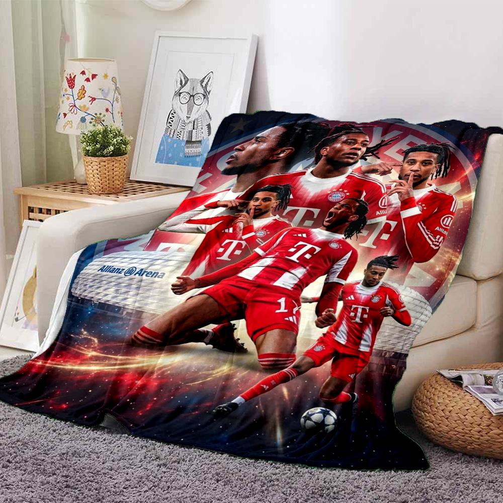 Michael Olise Bayern Munich Football Player Flannel Throw Blanket, Soft Warm Sofa Bed Cover, Soccer Fan Home Decor Gift for Fans