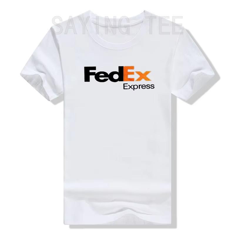 FedEx Унисекс Модная футболка с коротким рукавом и круглым вырезом Графические футболки Повседневная для мужчин Женщин Забавные блузки Хлопок Рабочая одежда Подарки
