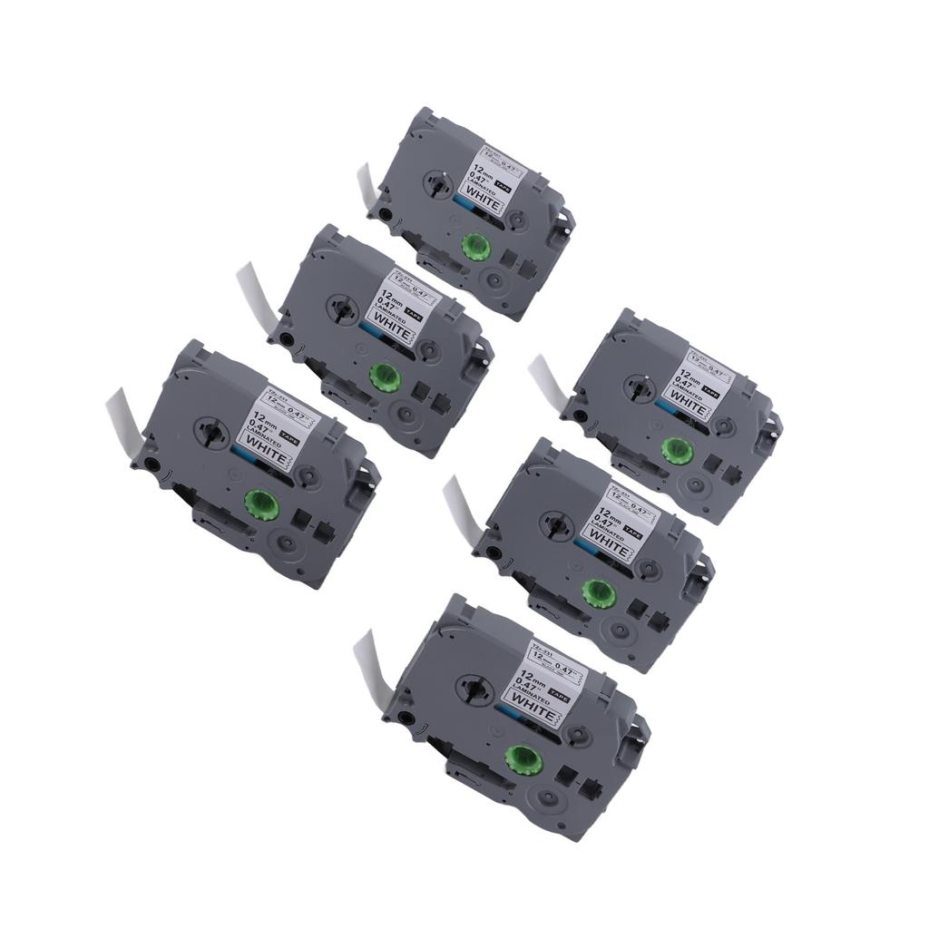 Лента для этикеток шириной 12 мм, длиной 8 м, черная на белом, водонепроницаемая, с сильным клеем, этикеточная лента