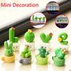 4 шт./набор мини-моделей из смолы для моделирования кактусов, миниатюры кактусов, цветочные горшки, растения, настольные украшения, аксессуары для домашнего декора, микросад