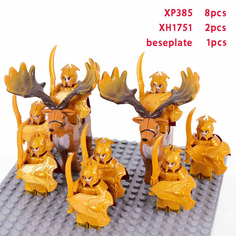 8 шт./лот эльфы солдат орки армия фигурки LOTR доспехи стража воин лучник средневековые рыцари строительные блоки кирпичи игрушки подарки