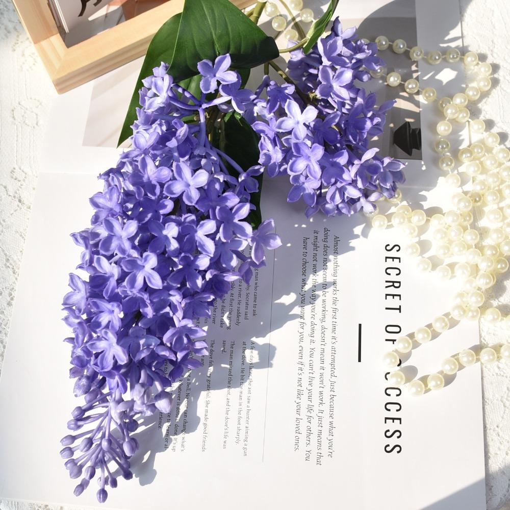 Розовый Искусственный Силиконовый Сиреневый Цветок 75 См Фиолетовые Искусственные Растения Симуляция Пластиковый Искусственный Цветок Украшения для Гостиной