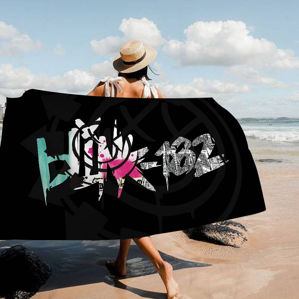 B-Blink 182 BAND Beach Towel Colorful Bath Towels For Girl Microfiber Quick Dry Sand Free Beach Yoga Spa Gym Pool