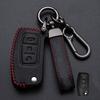 For Ford Focus 2 MK2 Fiesta Mondeo Galaxy Falcon Territory Ecosport Leather Car Folding Key Cover Bag Shell Case Keychain Protector