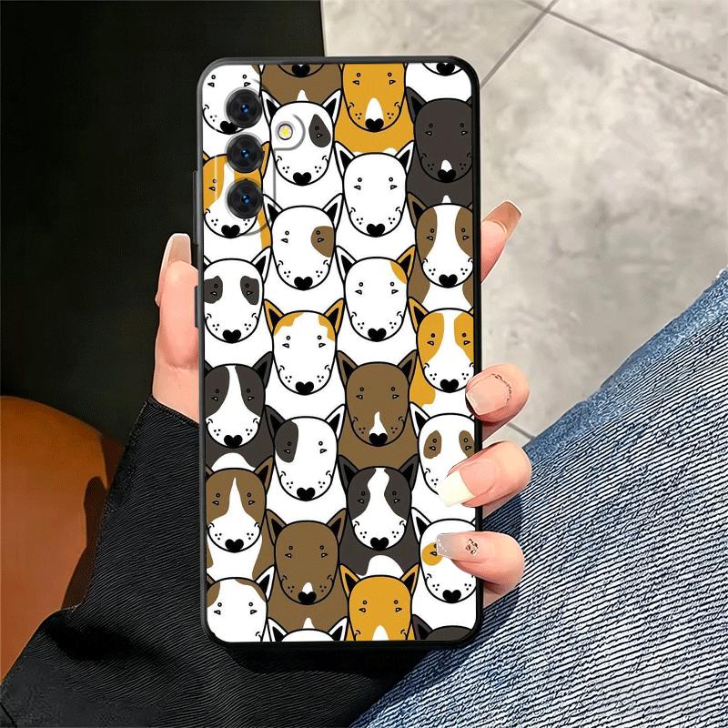 Bull Terrier Dog Cute Puppies Soft Phone Case for Samsung A17 A37 A57 A16 A26 A36 A56 A15 A25 A35 A55 A14 A24 A34 A54 A13 A23 A3