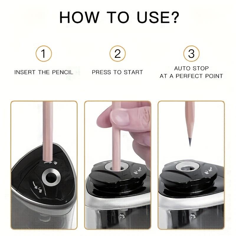 Электрическая точилка для карандашей, 1 шт., настольная автоматическая офисная канцелярская принадлежность