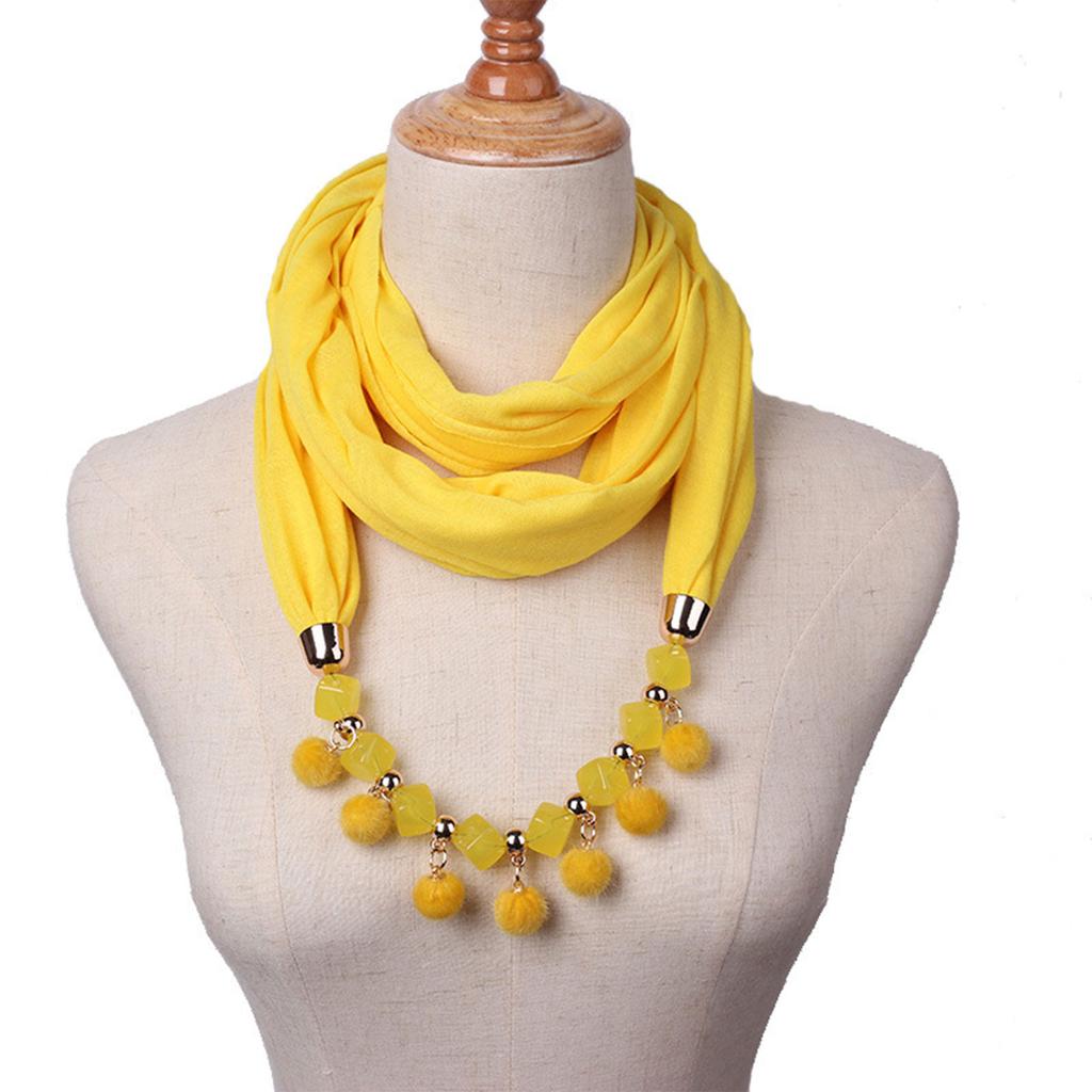 Gorgeous Beads, Circular Ring Scarf, Women's Scarf Accessories, Necklace, Ethnic Style Scarf