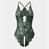 Женский комбинезон с вырезами, облегающие колготки, эротические костюмы, кружевные вставки, открытый бюстгальтер, сексуальное белье, цветочная пижама, прозрачный