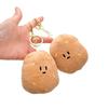 Cartoon Plush Potato Keychain Cute Stuffed Vegetable Toy Key Ring Holder Backpack Pendant Decoration Ornament Birthday Gift