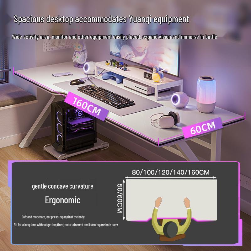 Минималистичный киберспортивный игровой и учебный стол для дома или офиса