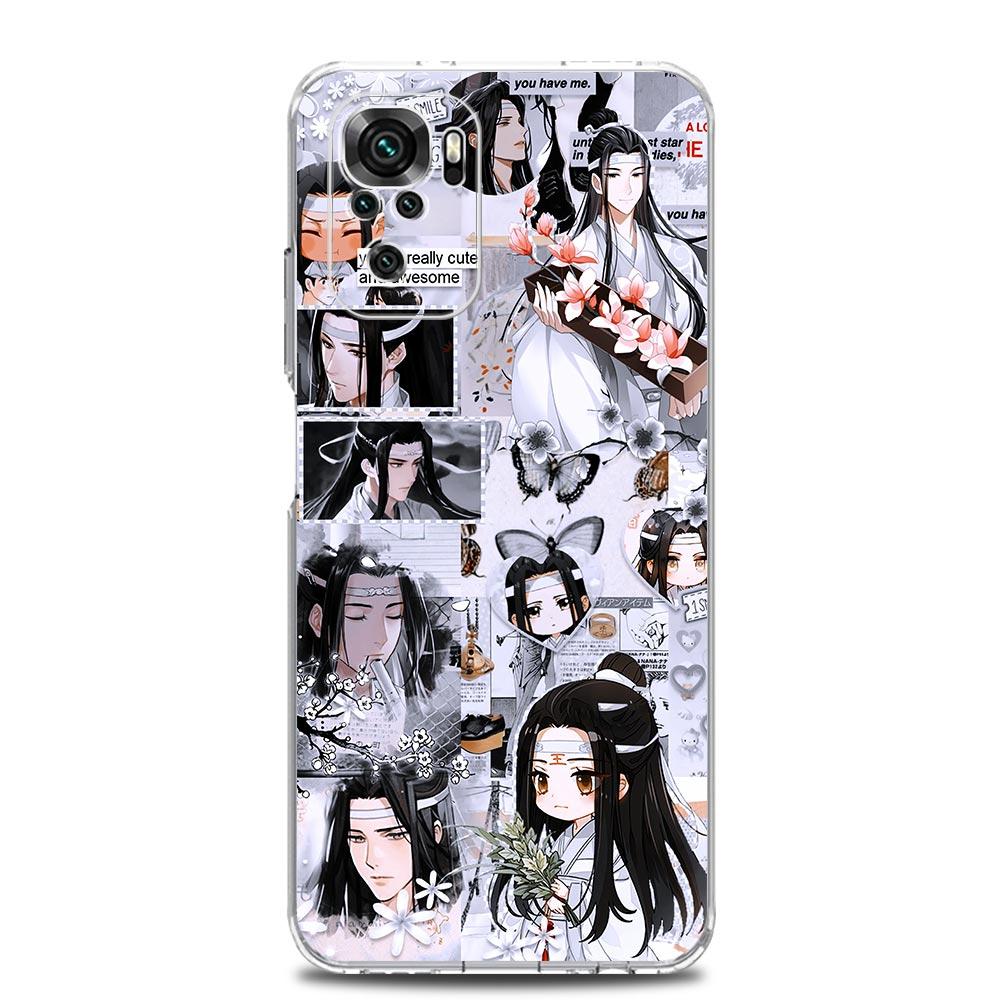 Квадратный прозрачный чехол для телефона Xiaomi Redmi Note 12 11 9S 9 8 10 Pro + 7 8T 9C 9A 8A K40 игровой чехол Mo Dao Zu Shi Wei Wuxian Anime