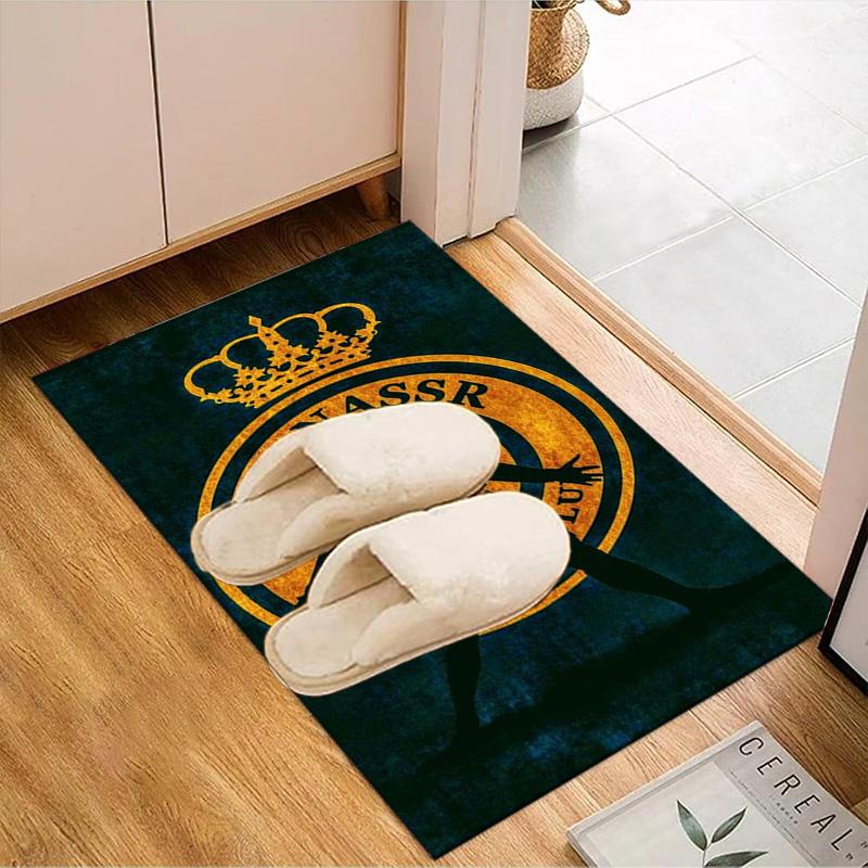 Nassr Football Club Crest Printed Office Carpet Chair Cushion Entryway Rug, Rugs for Living Room, Bedroom Christmas gifts