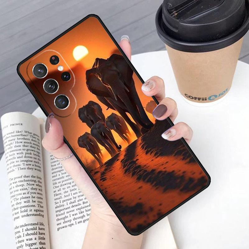 Чехол для телефона Животное Слон Чехол Для Samsung Galaxy S24 S25 Ultra S21 S22 Ultra S10E Note 10 Plus Note 20 FE S23