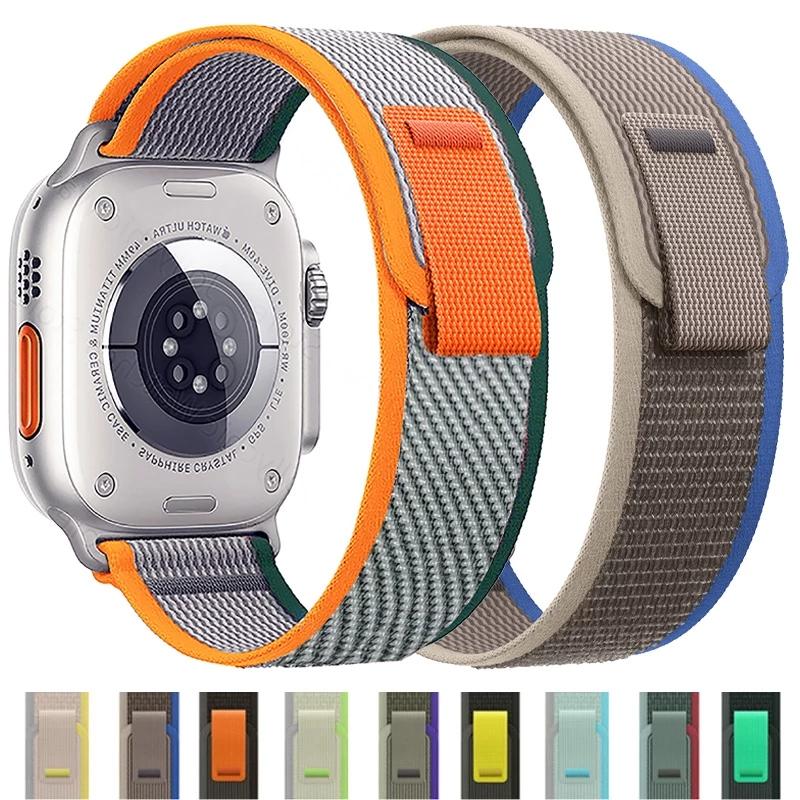 Ремешок Trail Loop для Apple Watch Ultra 49 мм, 44 мм, 40 мм, 45 мм, 41 мм, 42 мм, 38 мм, 40, 44, 45 мм, браслет iWatch Series 7, 6, 5, 4, 3 se 8, ремешок