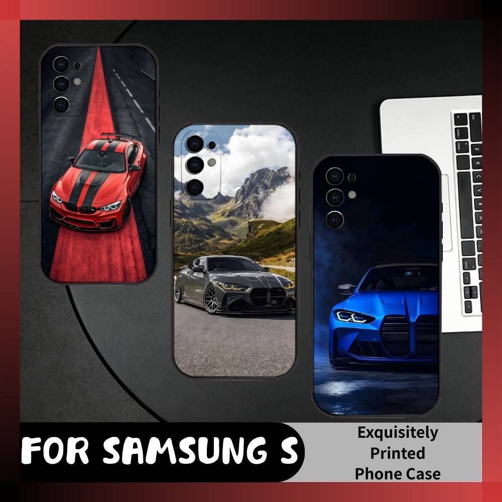 Чехол для телефона M4 Classic Sport Cars для Samsung S25, S24, S21, S22, S23, S20, Ultra, S26, Plus, Fe, Note, 5G Черный