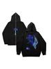 American revenge fleece sweater men's and women's high street hoodies Trapstar zip-up cardigan jacket autumn and winter