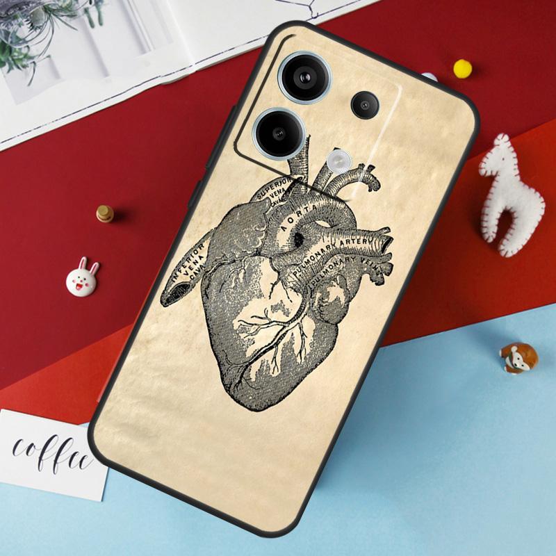 Чехол Anatomical Heart Anatomy для Xiaomi Redmi Note 13 12 10 8 9 11 Pro 12S 10S 11S Redmi 13C 10A 10C 9C 12C Cover