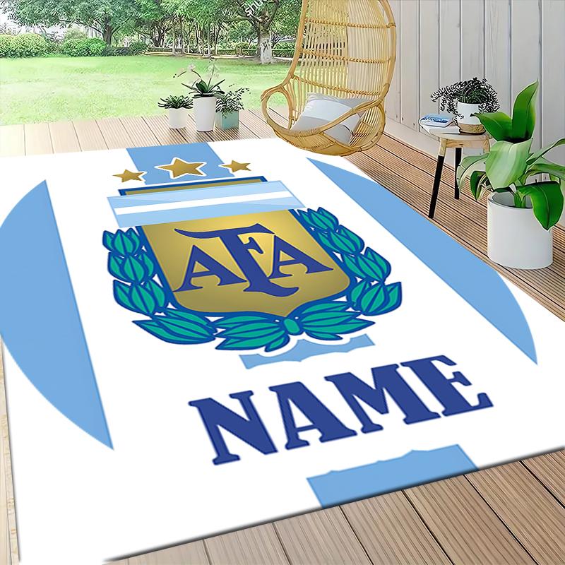 Custom Name Lion Crest Badge Carpet Rug Customizable Soft Washable Anti-Slip Home Living Room Sofa Mats Personalized Rug. 0909254