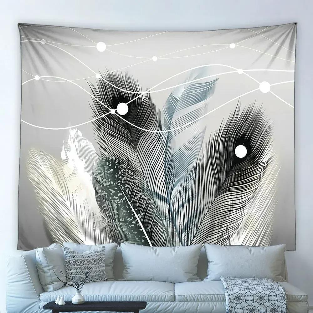 Colorful Feather Decorative Tapestry Home Wall Living Room Office Decorative Tapestry