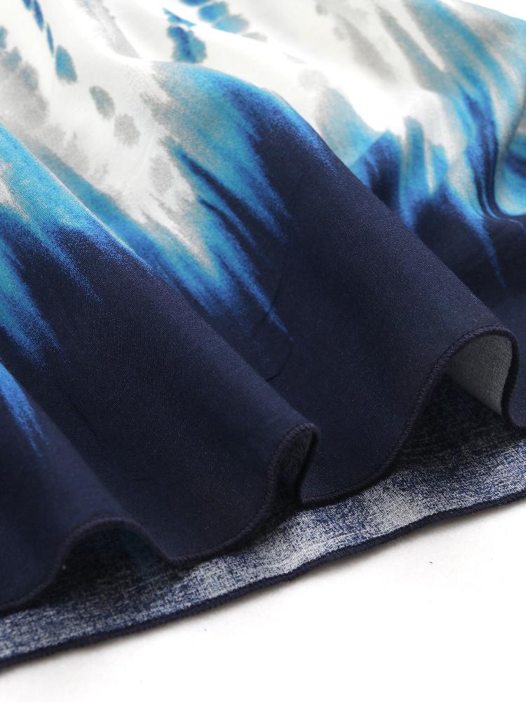 EDOLYNSA Синий полосатый кафтан, богемное пляжное платье с рукавами «летучая мышь», женский купальный костюм для отдыха, летняя одежда, домашняя одежда Q1523