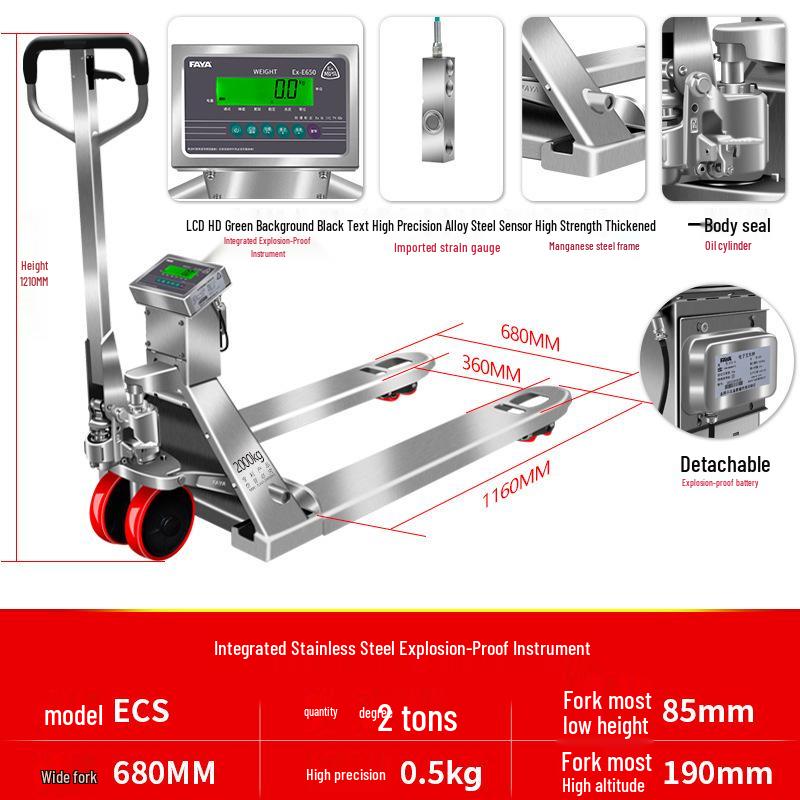 FAYA Explosion-Proof Electronic Forklift Weighing Scale for 2-3 Ton Hydraulic Pallet Trucks