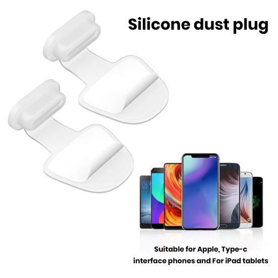 Силиконовая заглушка от пыли для порта зарядки мобильного телефона iPhone Android 8Pin Type-C Водонепроницаемая Защитная заглушка