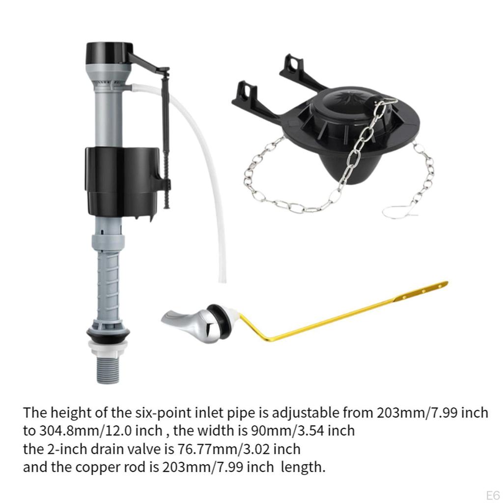 Комплект фитингов для бачка унитаза, легко устанавливаемый для замены бачков с боковым входом
