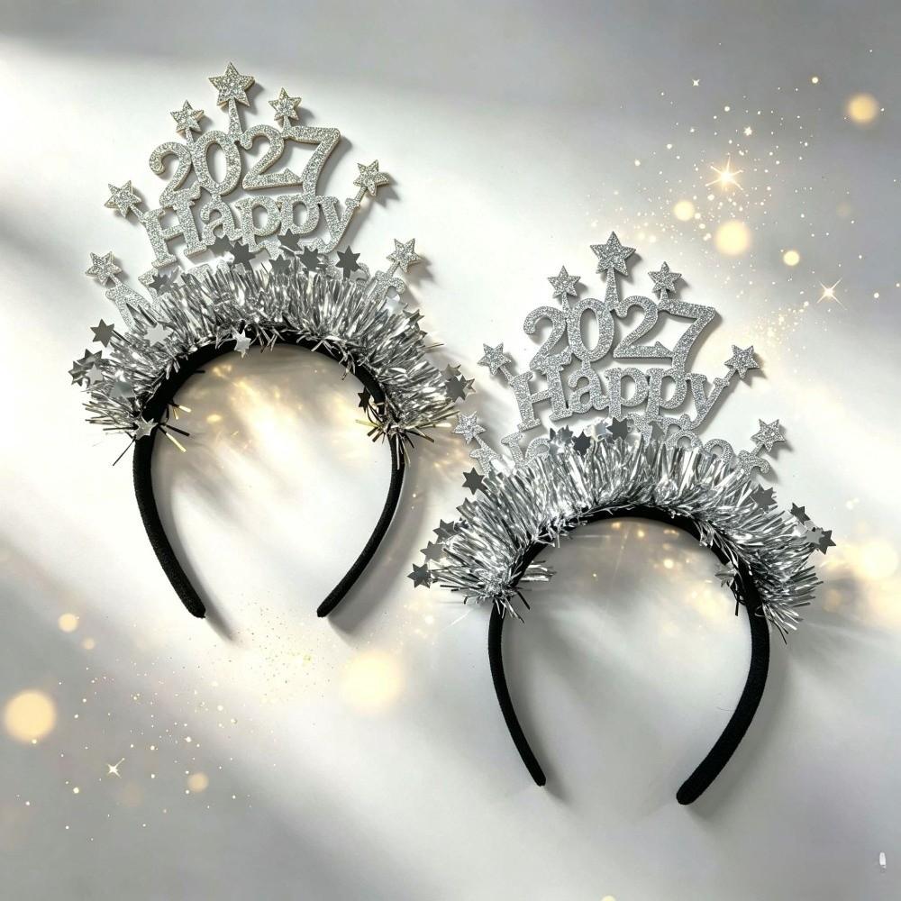 Star New Year Headband Cute Party Hair Accessory Fashion Glitter Hair Hoop Party