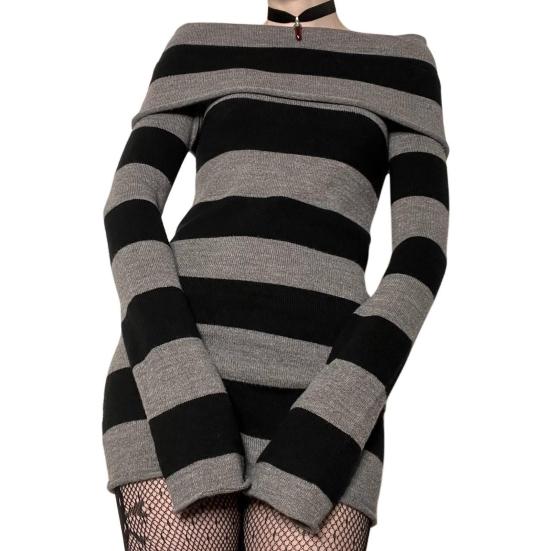 Women Dress Windproof Decorative Washable Popular Elegant Sweater Short Dress Women Autumn Apparel for Female