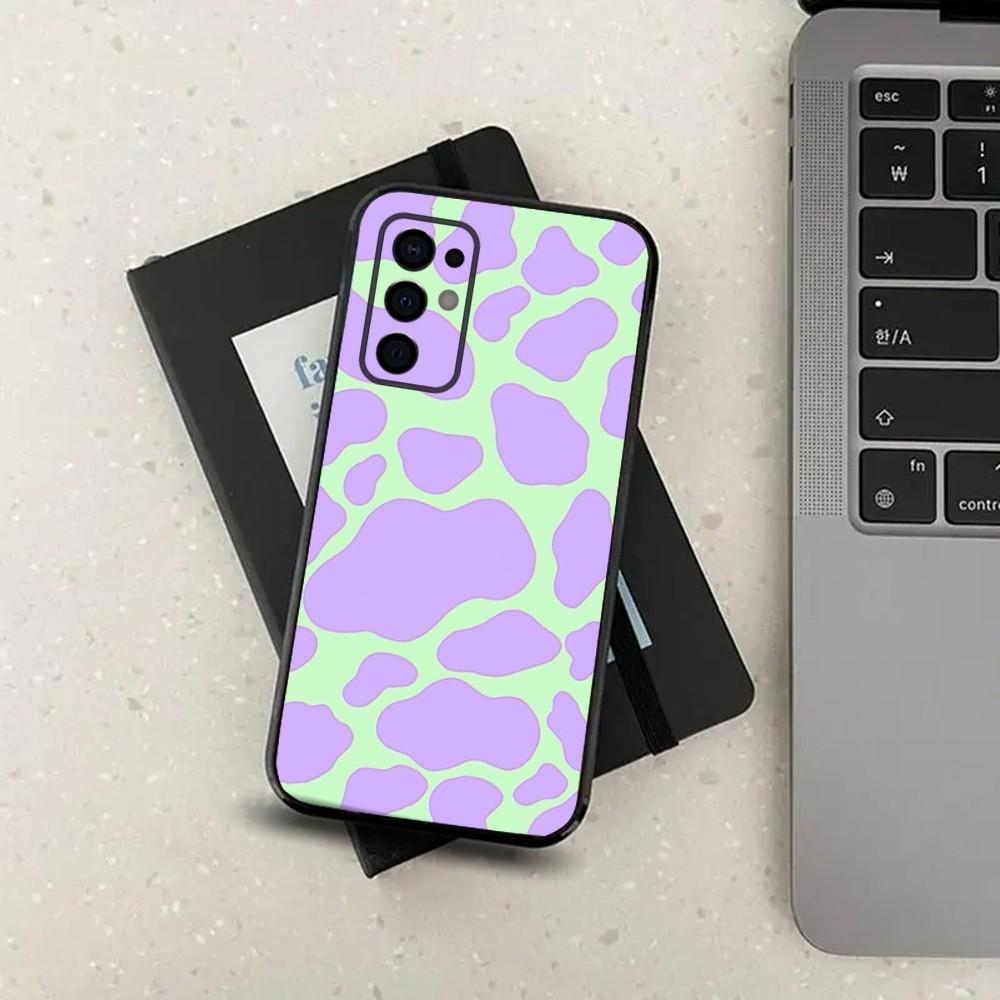 Стильный цветной чехол с принтом корова и текстурой зебры для Samsung Galaxy A13, A21s, A22, A31, A32, A52, A53, A71, A80, A91 Черный чехол