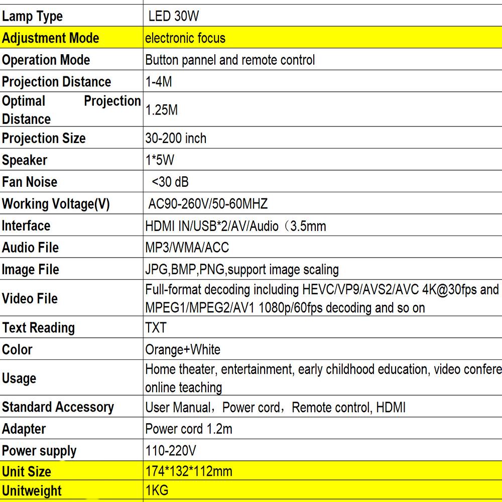 Автофокус JY325 4K HD WiFi Android Интеллектуальный портативный мини-проектор с подвесом