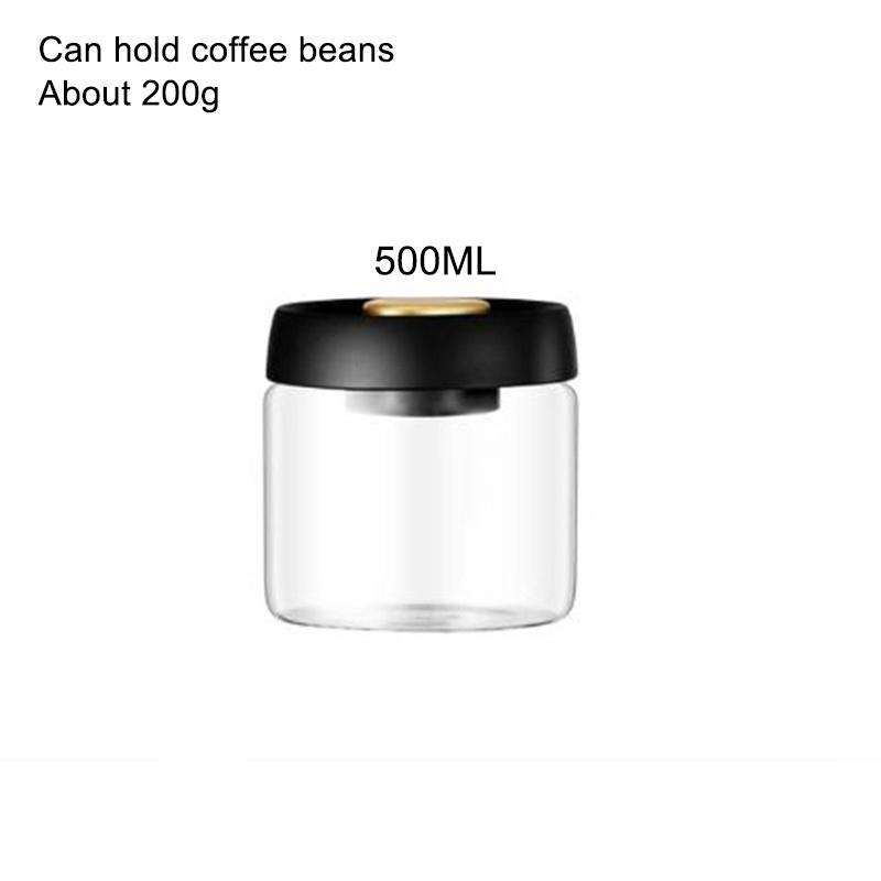 Вакуумный кувшин для кофейных зерен, стеклянная герметичная банка для пищевых зерен, конфет, сохраняющих свежесть, банка для хранения, кухонные принадлежности